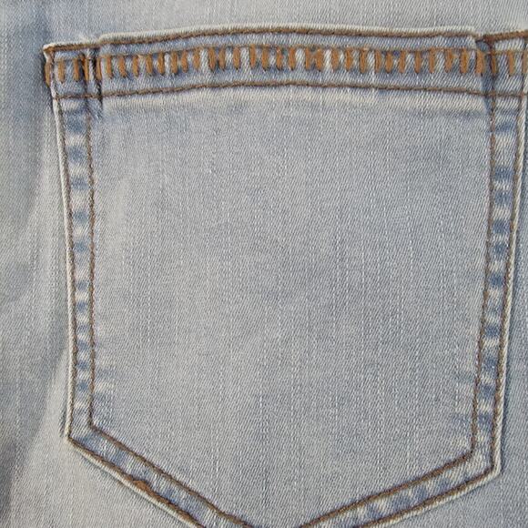 Bit & Bridle Denim Skirt Womens 8 Whiskering Blanket Stitching Rodeo Western - Picture 11 of 14